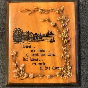 Vintage Wood Decorative Home Plaque